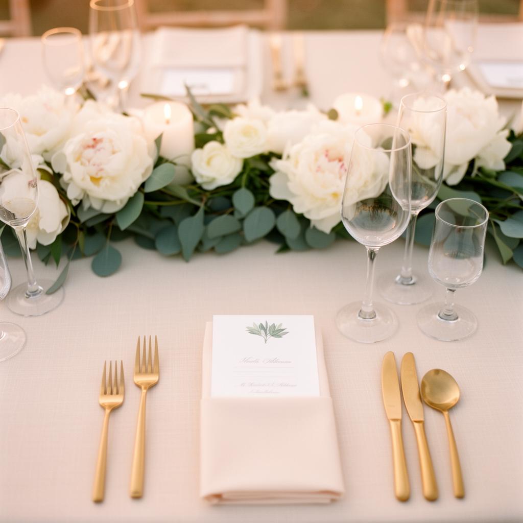 Reception tablescape